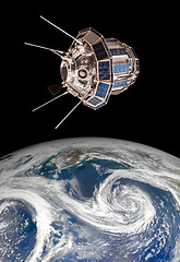 Image showing Space satellite over the planet earth