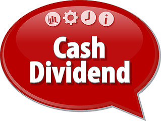 Image showing Cash Dividend  blank business diagram illustration