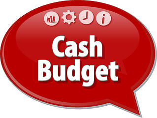 Image showing Cash Budget  blank business diagram illustration