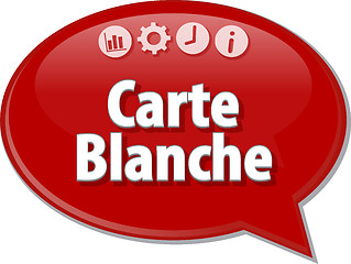 Image showing Carte Blanche  blank business diagram illustration