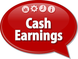 Image showing Cash Earnings  blank business diagram illustration