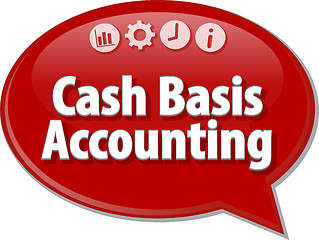 Image showing Cash Basis Accounting blank business diagram illustration