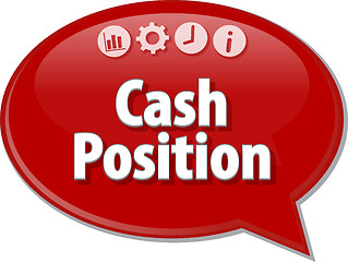 Image showing Cash Position  blank business diagram illustration