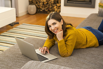 Image showing Woman working with her laptop