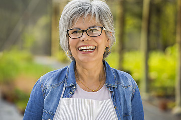 Image showing Mature woman laughing