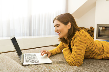 Image showing Woman working with her laptop