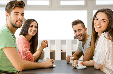 Image showing Friends at the local coffee shop