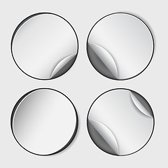 Image showing Blank, white round promotional sticker