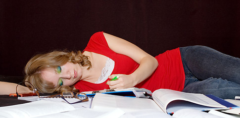 Image showing Overwhelmed Student