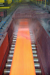 Image showing steel plate on conveyor