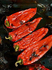 Image showing Roast peppers