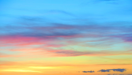 Image showing Gradual sunset sky 