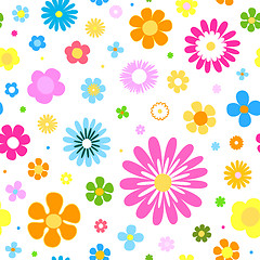 Image showing seamless flowers background