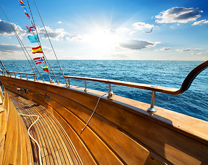 Image showing Yacht in the sea