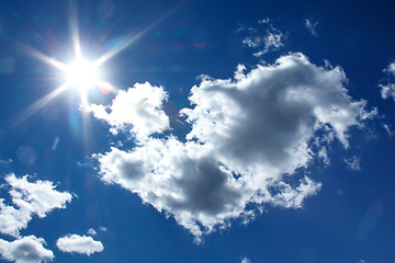 Image showing Sun in blue sky