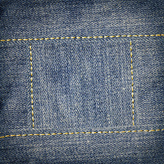 Image showing Jeans texture with seams