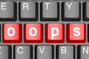 Image showing Oops button on modern computer keyboard