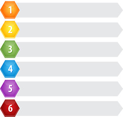 Image showing Hexagon Items Six blank business diagram illustration