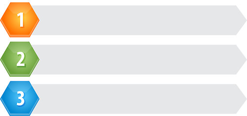 Image showing Hexagon Items Three blank business diagram illustration