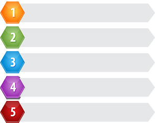 Image showing Hexagon Items Five blank business diagram illustration