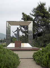 Image showing statue of Russian musician songwriter Vladimir Vysotsyi Podgoric