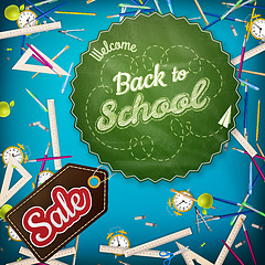 Image showing School Sale template. EPS 10