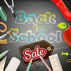 Image showing Back to school sale. EPS 10