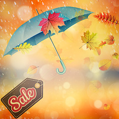 Image showing Autumn sales template. EPS 10