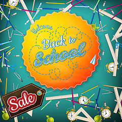 Image showing School Sale poster. EPS 10