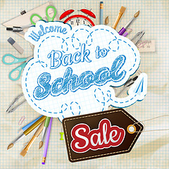 Image showing Back to School Sale Design. EPS 10