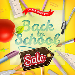 Image showing Back to School Sale Design. EPS 10