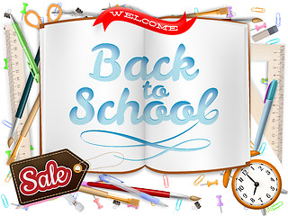 Image showing Back to School sale Design. EPS 10