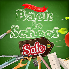 Image showing Back to school sale. EPS 10