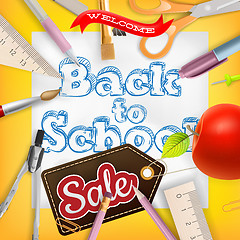 Image showing Back to School marketing background. EPS 10