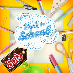 Image showing School sale background. EPS 10