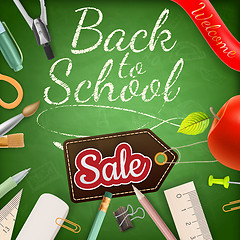 Image showing School Sale poster. EPS 10