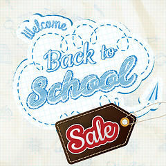 Image showing Back to School sale Design. EPS 10