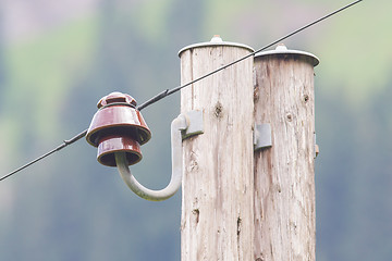 Image showing Old electric pillar