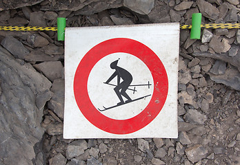 Image showing No ski sign