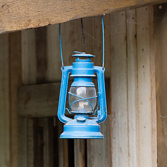 Image showing Old blue lantern