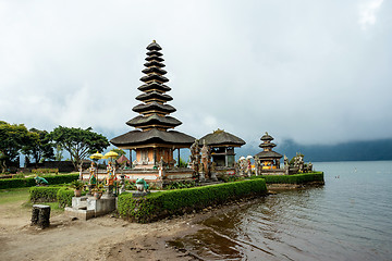 Image showing Pura Ulun Danu water temple on a lake Beratan. Bali