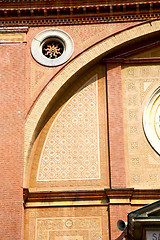 Image showing rose window  italy  lombardy     in  the lonate ceppino old   ch