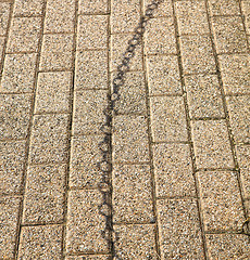 Image showing brick in  arsago seprio  street lombardy italy   of a curch and 