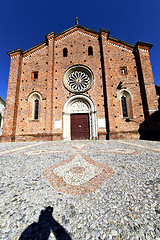 Image showing  lombardy    in  the castiglione olona    old   church  closed b