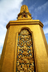 Image showing thailand bangkok abstract cross metal gold in  temple 