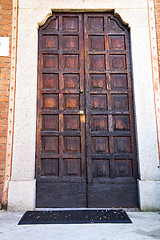 Image showing  italy  lombardy      the milano old   church  door     pavement