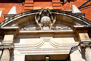 Image showing window in europe london  brick wall and      historical 