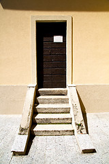 Image showing europe  italy  lombardy       the milano old   church  door  