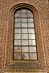 Image showing rose window  italy  lombardy     the turbigo old   church     ti
