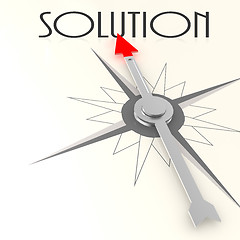 Image showing Compass with solution word